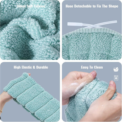 Moukeren 8 Pcs 11.8'' Thicker Bathroom Commode Seat Covers, Simple Colors