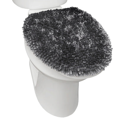 Town & Country Basics Chenille Toilet Lid Cover, Plush Soft Washable, Blue