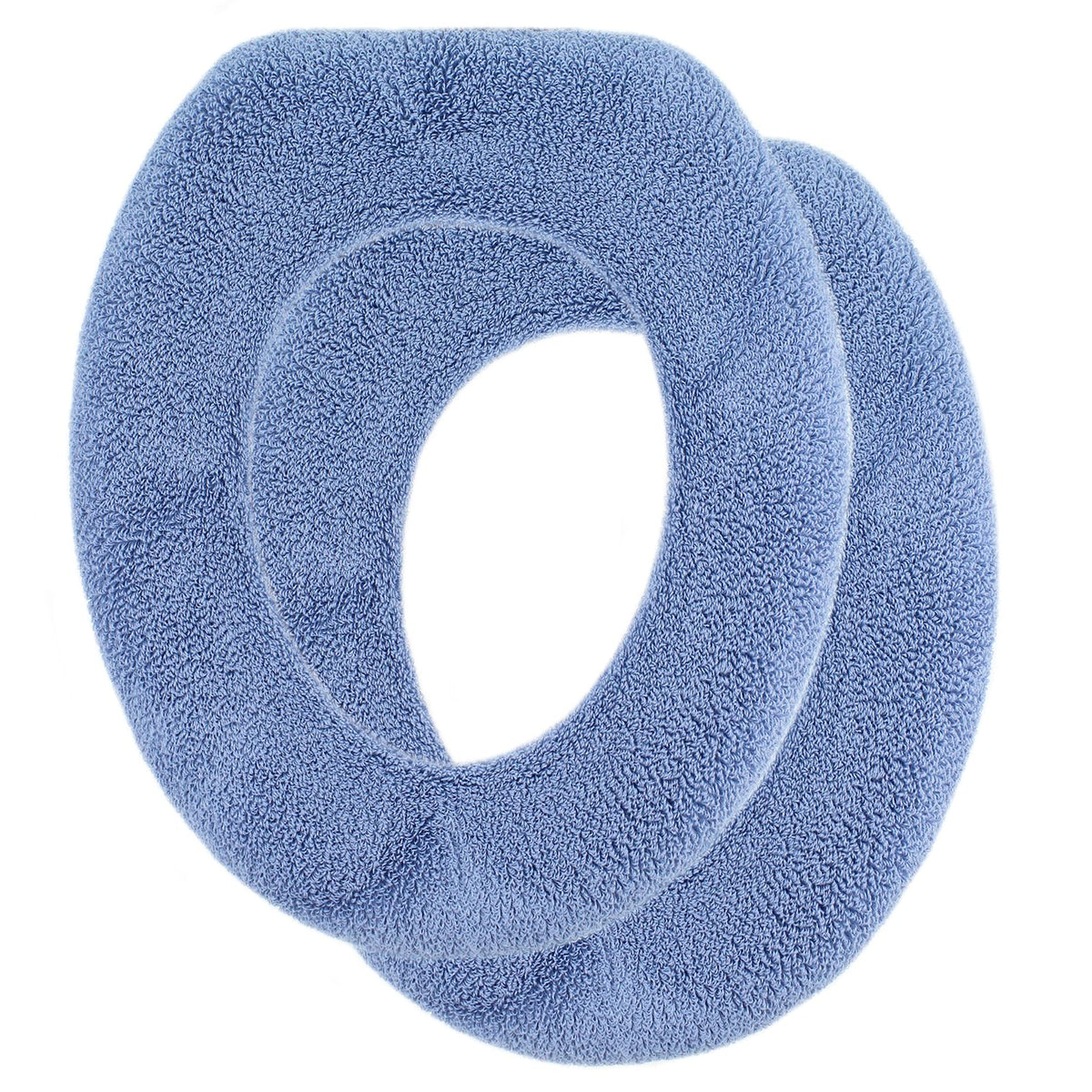 Soft Toilet Seat Cover - Plush & Thick Fabric Toilet Seat Warmer for Round & Elongated 14x18" Toilet Seats - Reusable, Machine-Washable, Easy-Install - Gift-Ready Packaging - Frost Gray