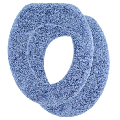 Soft Toilet Seat Cover - Plush & Thick Fabric Toilet Seat Warmer for Round & Elongated 14x18" Toilet Seats - Reusable, Machine-Washable, Easy-Install - Gift-Ready Packaging - Frost Gray