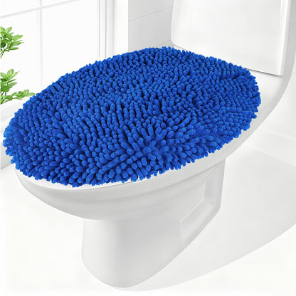 Chenille Elongated Toilet Seat Cover 19.5"x 15" Machine Washable