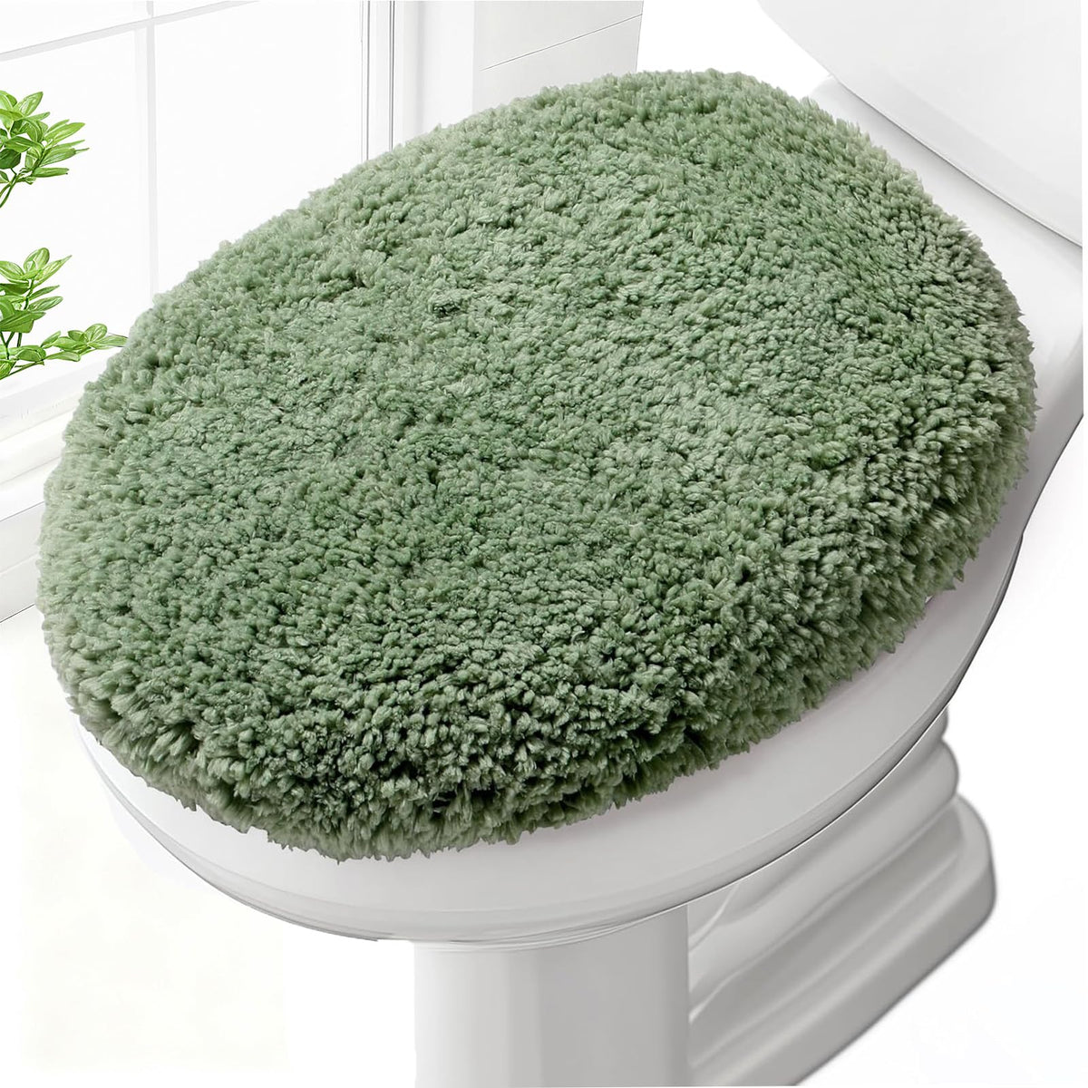Soft Microfiber Toilet Seat Cover 17.5" x 15" Machine Washable