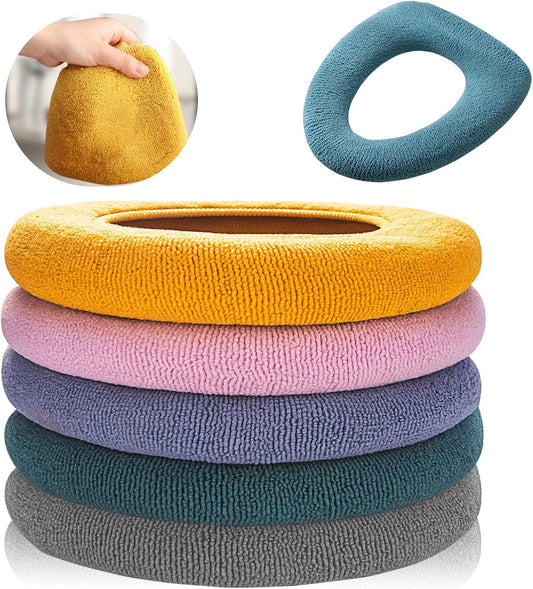 Legigo 5 Pack Toilet Seat Cover, Soft Toilet Seat Warmer Pads for Bathroom