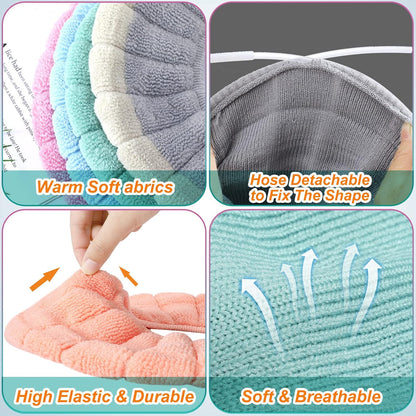 Reginary 16 Pcs Thicker Toilet Seat Cover Pads Bathroom Soft Toilet Seat Warmer Stretchable Washable Fibre Cloth Toilet Seat Cushion Cover Toilet Seat Cover, Easy Installation