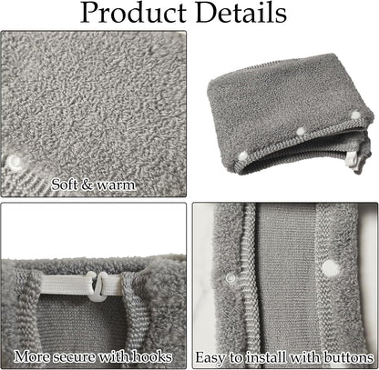 2 Packs Toilet Seat Cover, Bathroom Thicker Soft Warmer Plush Seat Cushion