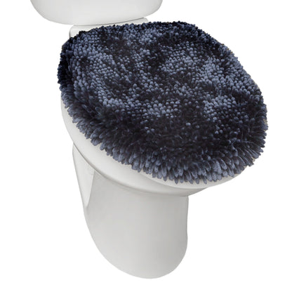 Town & Country Basics Chenille Toilet Lid Cover, Plush Soft Washable, Blue