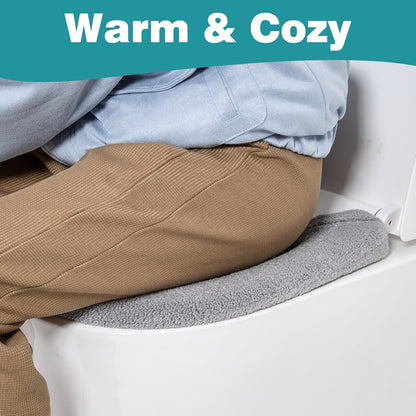 Toilet Seat Cover with Snaps Fixed, Toilet Seat Cushion for Bathroom