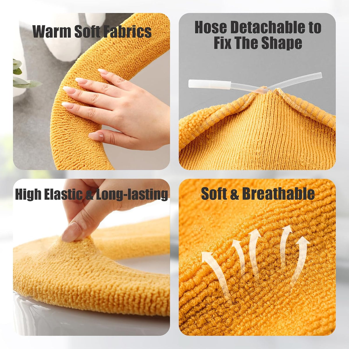 Legigo 5 Pack Toilet Seat Cover, Soft Toilet Seat Warmer Pads for Bathroom
