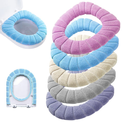 Legigo 5 Pack Toilet Seat Cover, Soft Toilet Seat Warmer Pads for Bathroom