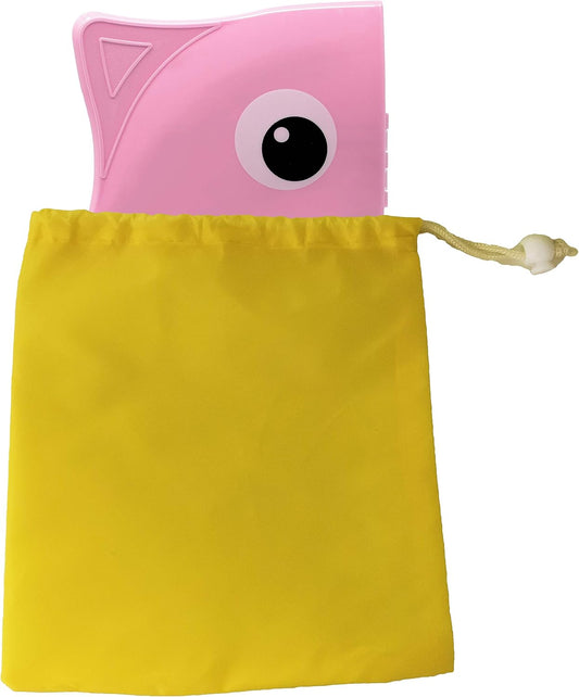 Toilet Potty Training Seat Cover, Travel Toilet Seat, Folding Non Slip Silicone Pads, Travel Portable Reusable Kids Toddlers Boys Girls, Carry Bag (Pink)