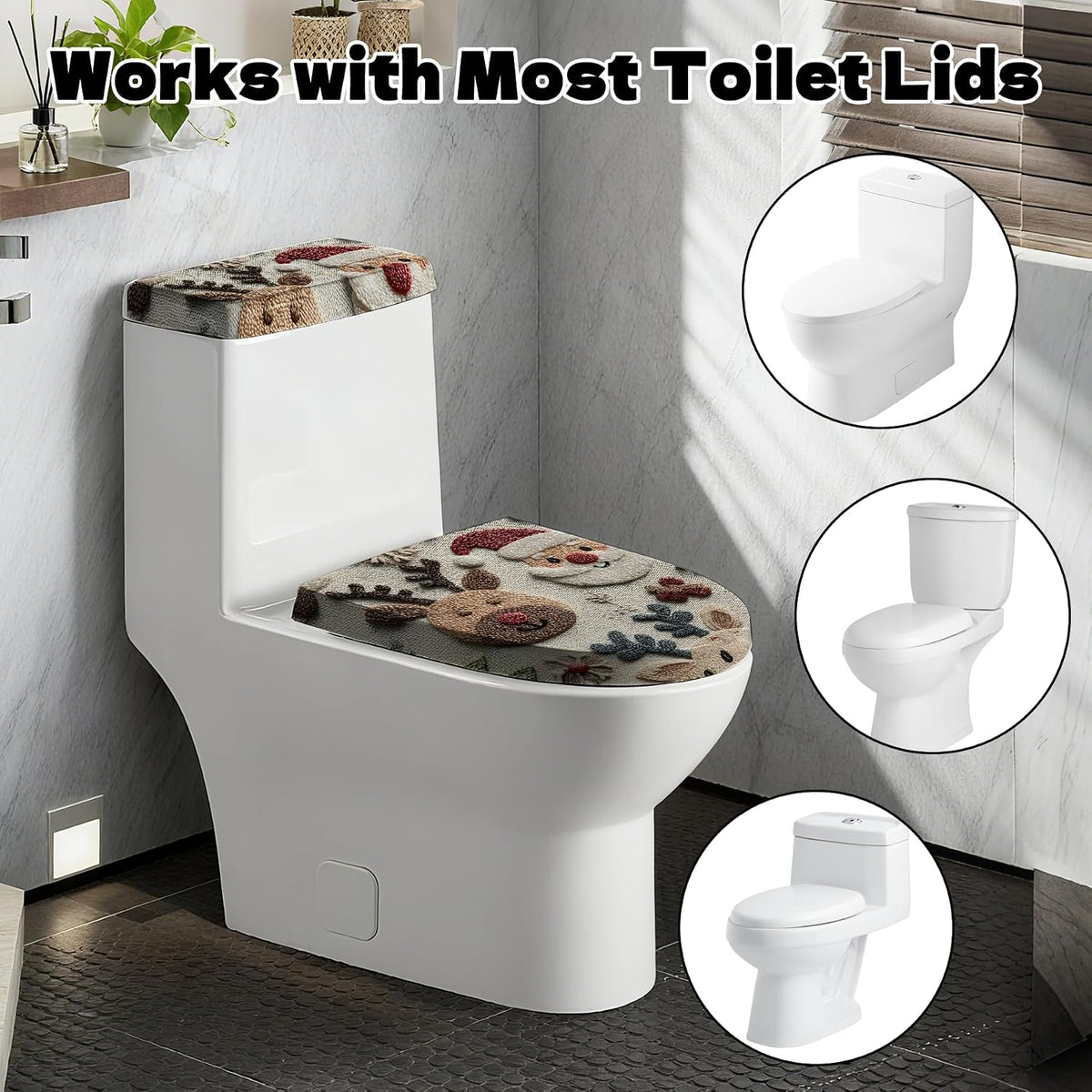 Christmas Toilet Lid Cover
