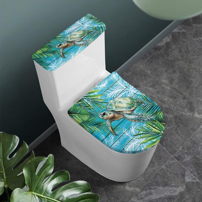 White Marble Lid Cover and Toilet Tank Lid Cover Set of 2,Modern Marble Print Toilet Decoration Replacement Novelty Decorations for Bathroom Accessory Fit Most Round Elongated and Oblong