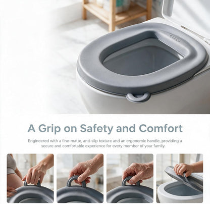 Waterproof Toilet Seat Cushion,New Toilet Seat Cover Pads, Reusable Waterproof EVA Toilet Seat Cushion, Padded Toilet Seat, Washable Toilet Cover Seat Pad for Home Hotel (2pc Gray)