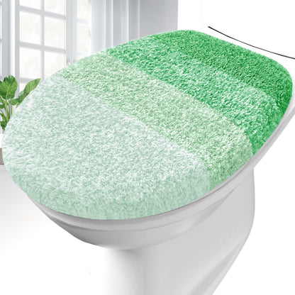 OLANLY Soft Microfiber Bathroom Toilet Lid Cover, 17.5x15, Gray