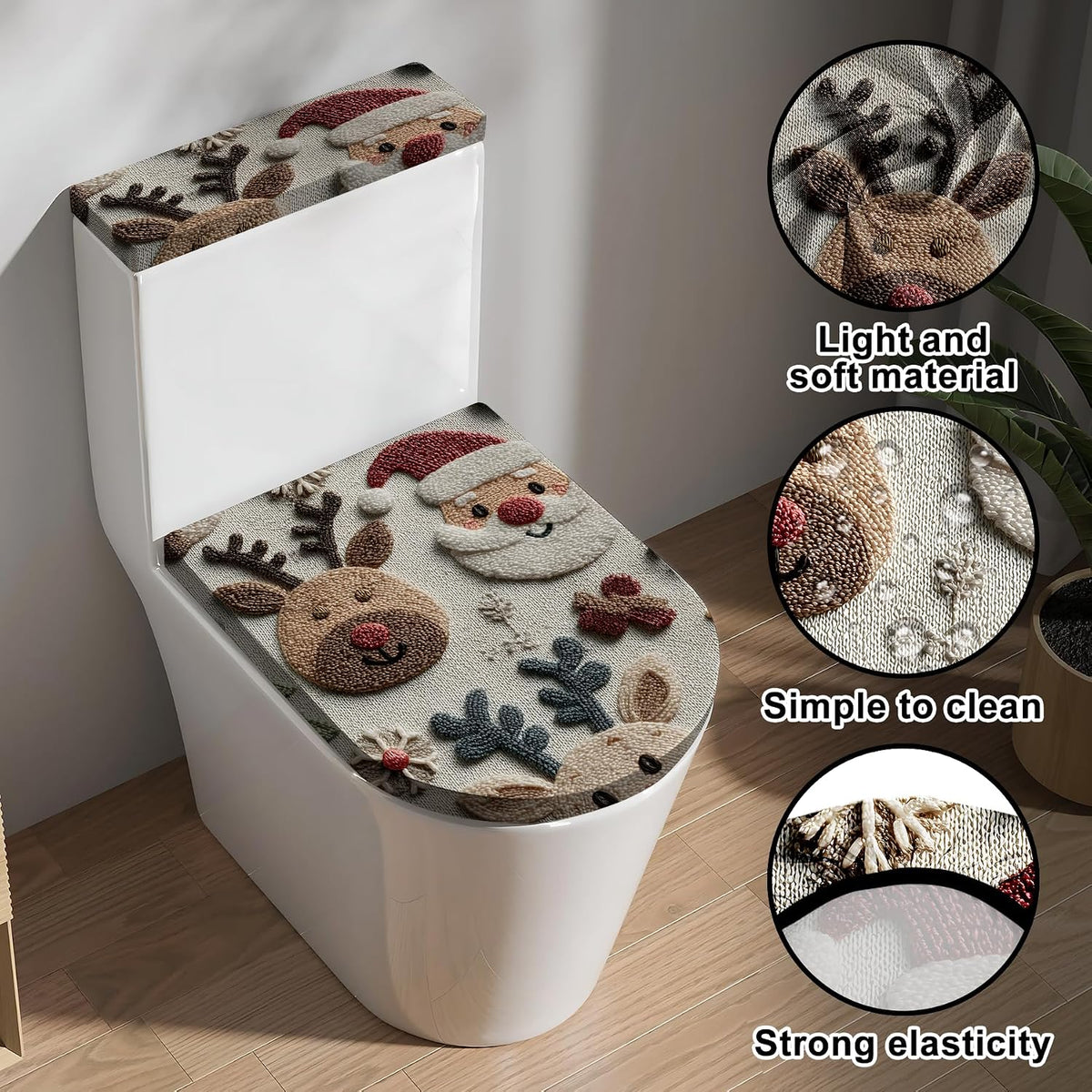Christmas Toilet Lid Cover