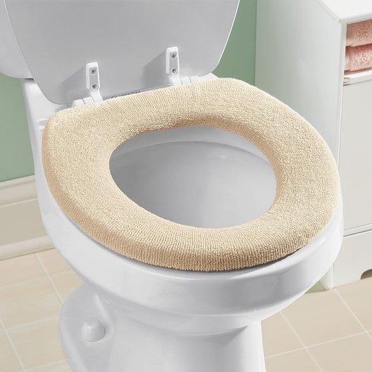 COLLECTIONS Etc Soft n Comfy Cloth Toilet Seat Cover, Washable