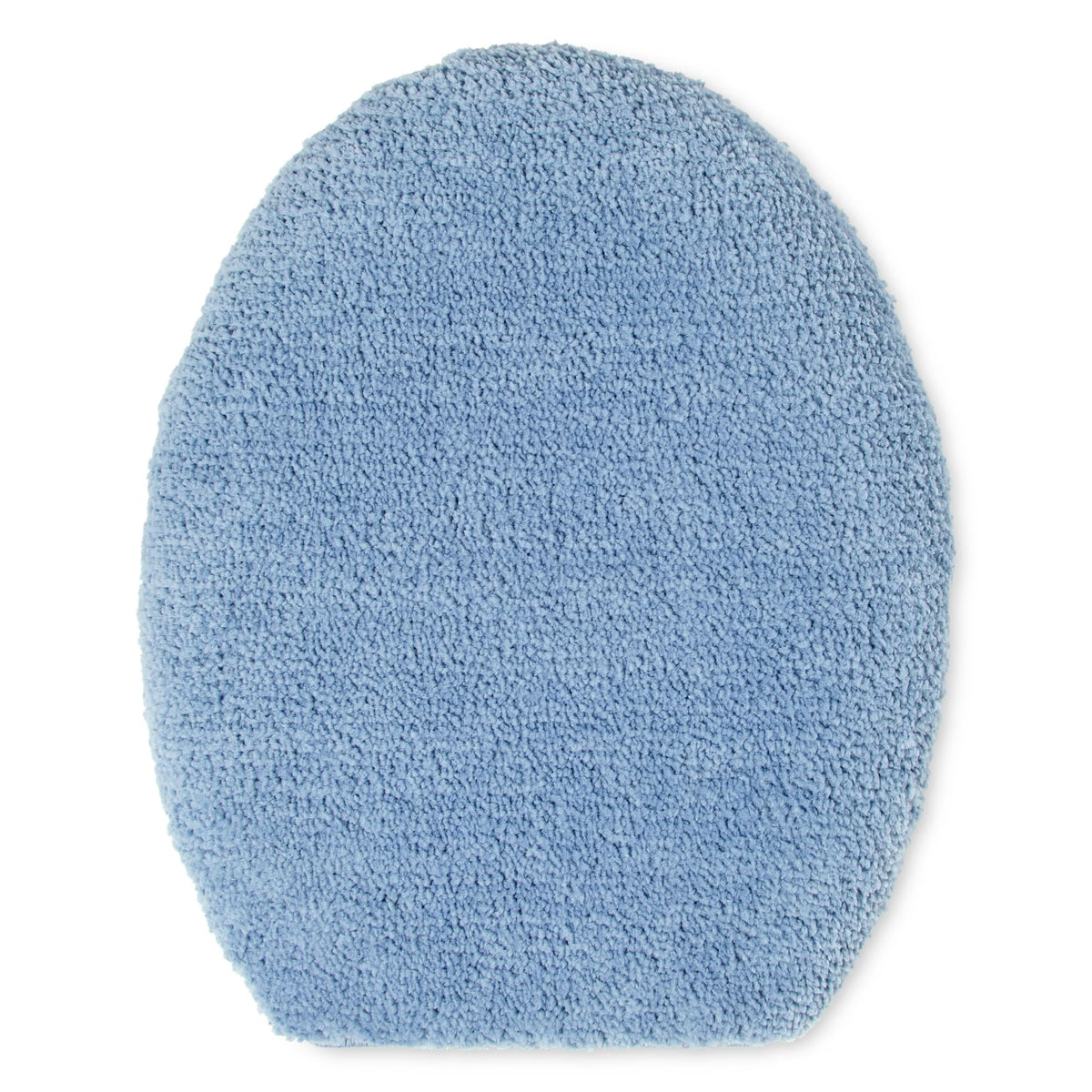 TOWN & COUNTRY EVERYDAY Ultra Plush Solid Tufted Toilet Lid Cover, Soft and Absorbent, Non-Slip Cover, Machine Washable, Aqua Blue, 18"x19"