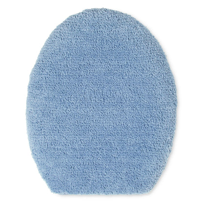 TOWN & COUNTRY EVERYDAY Ultra Plush Solid Tufted Toilet Lid Cover, Soft and Absorbent, Non-Slip Cover, Machine Washable, Aqua Blue, 18"x19"