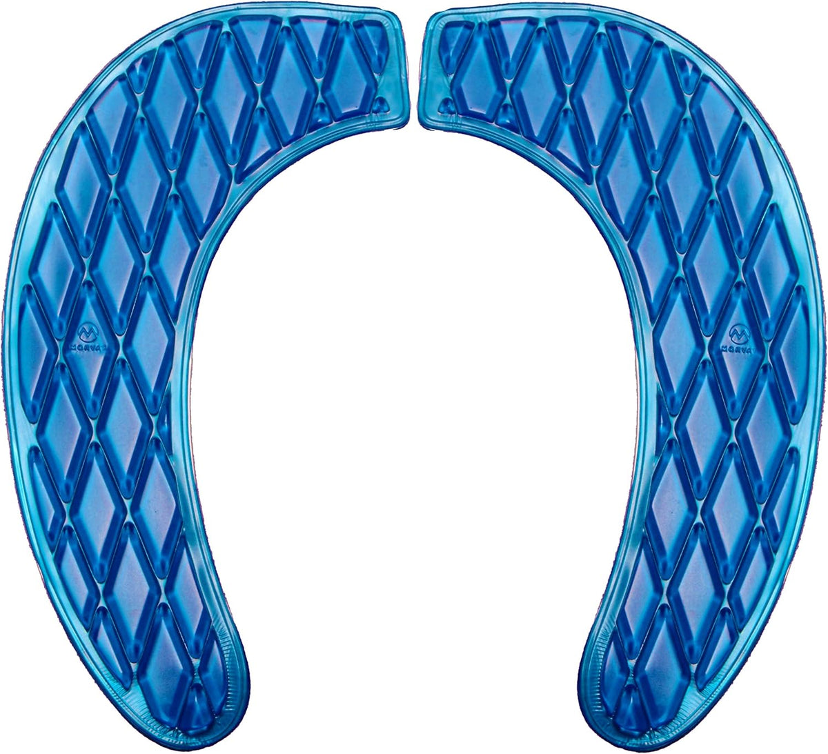 Morvat Gel Toilet Seat Cushion, Washable Padded Riser Cushion for Toilets & Commode Chair, Maximum Pain Relief Comfort & Support, Adhesive Raised Donut Pad for Elderly & Handicapped, Blue, Elongated