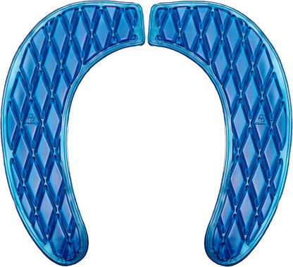 Morvat Gel Toilet Seat Cushion, Washable Padded Riser Cushion for Toilets & Commode Chair, Maximum Pain Relief Comfort & Support, Adhesive Raised Donut Pad for Elderly & Handicapped, Blue, Elongated