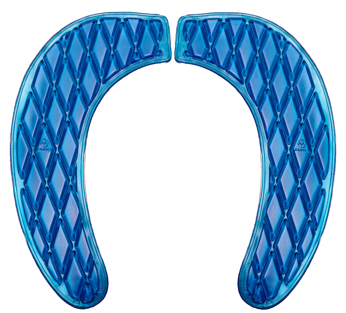Morvat Gel Toilet Seat Cushion, Washable Padded Riser Cushion for Toilets & Commode Chair, Maximum Pain Relief Comfort & Support, Adhesive Raised Donut Pad for Elderly & Handicapped, Blue, Elongated