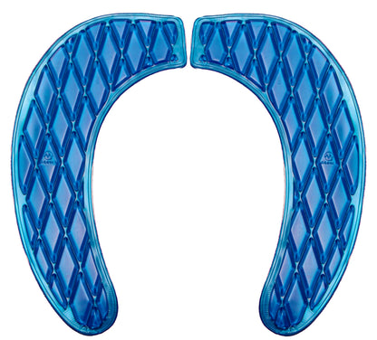 Morvat Gel Toilet Seat Cushion, Washable Padded Riser Cushion for Toilets & Commode Chair, Maximum Pain Relief Comfort & Support, Adhesive Raised Donut Pad for Elderly & Handicapped, Blue, Elongated
