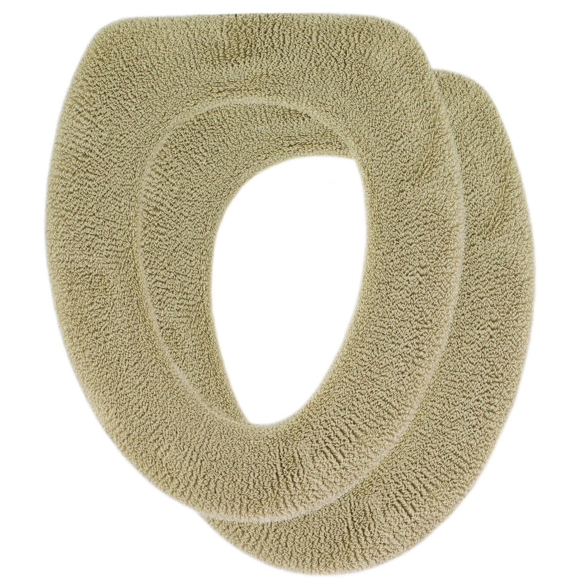 Soft Toilet Seat Cover - Plush, Thick Fabric Toilet Seat Warmer for Round & Elongated 14x18" Toilet Seats - Reusable, Machine-Washable, Easy-Install - Gift-Ready Packaging - Infinity Blue