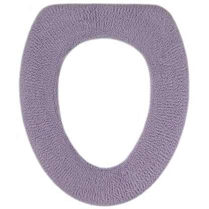 Soft Toilet Seat Cover - Plush, Thick Fabric Toilet Seat Warmer for Round & Elongated 14x18" Toilet Seats - Reusable, Machine-Washable, Easy-Install - Gift-Ready Packaging - Infinity Blue