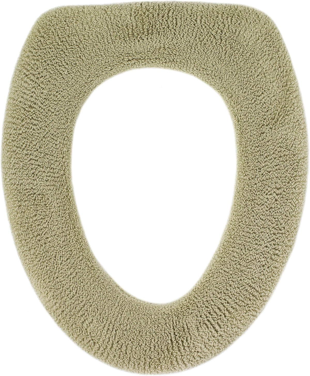 Soft Toilet Seat Cover - Plush & Thick Fabric Toilet Seat Warmer for Round & Elongated 14x18" Toilet Seats - Reusable, Washable, Easy-Install - Gift-Ready Packaging - Eucalyptus Green