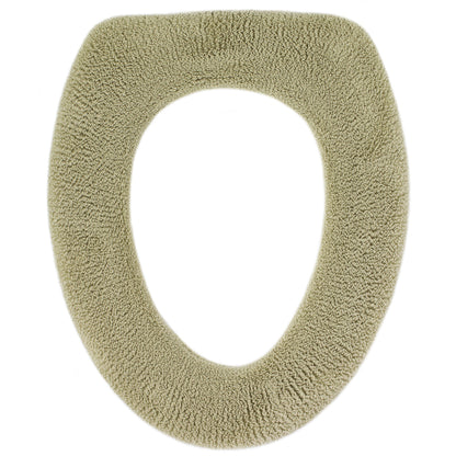 Soft Toilet Seat Cover - Plush & Thick Fabric Toilet Seat Warmer for Round & Elongated 14x18" Toilet Seats - Reusable, Machine-Washable, Easy-Install - Gift-Ready Packaging - Frost Gray