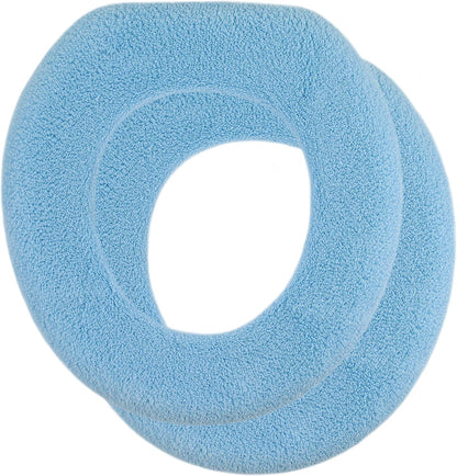 Soft Toilet Seat Cover - Plush & Thick Fabric Toilet Seat Warmer for Round & Elongated 14x18" Toilet Seats - Reusable, Washable, Easy-Install - Gift-Ready Packaging - Eucalyptus Green