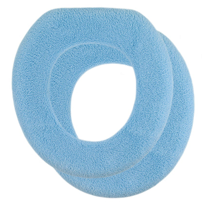 Soft Toilet Seat Cover - Plush & Thick Fabric Toilet Seat Warmer for Round & Elongated 14x18" Toilet Seats - Reusable, Washable, Easy-Install - Gift-Ready Packaging - Eucalyptus Green