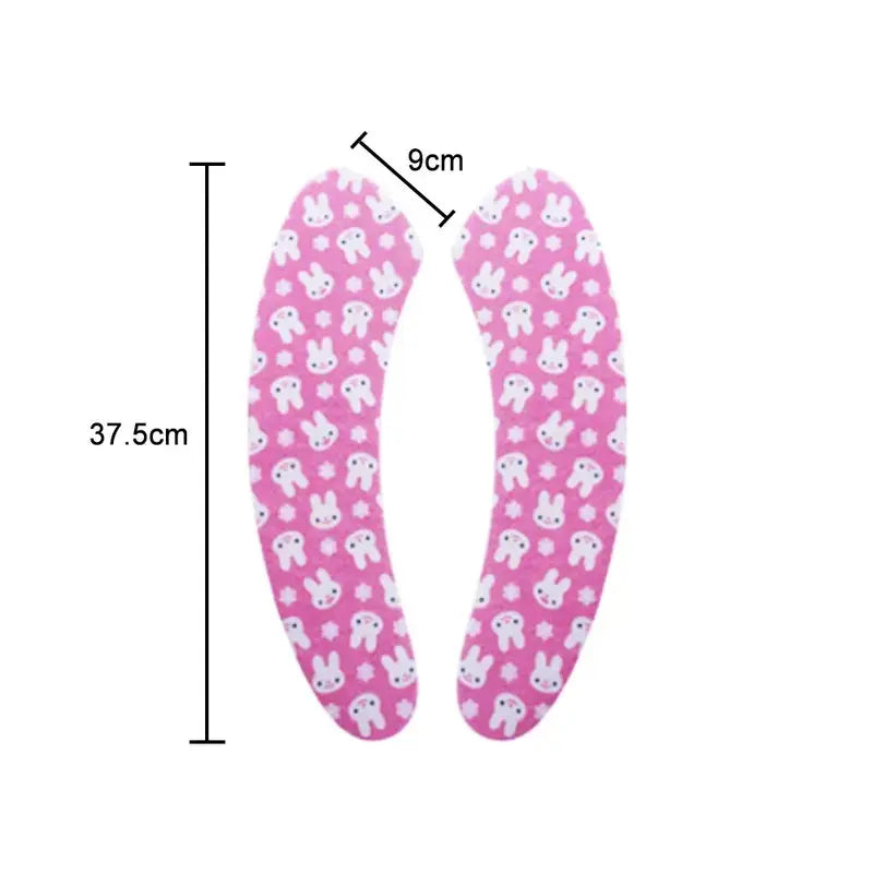 Silicone World 1 Pair Reusable Warm Toilet Seat Filling Washable Bathroom Mat Seat Cover Thick Cartoon Sticky Toilet Cushion