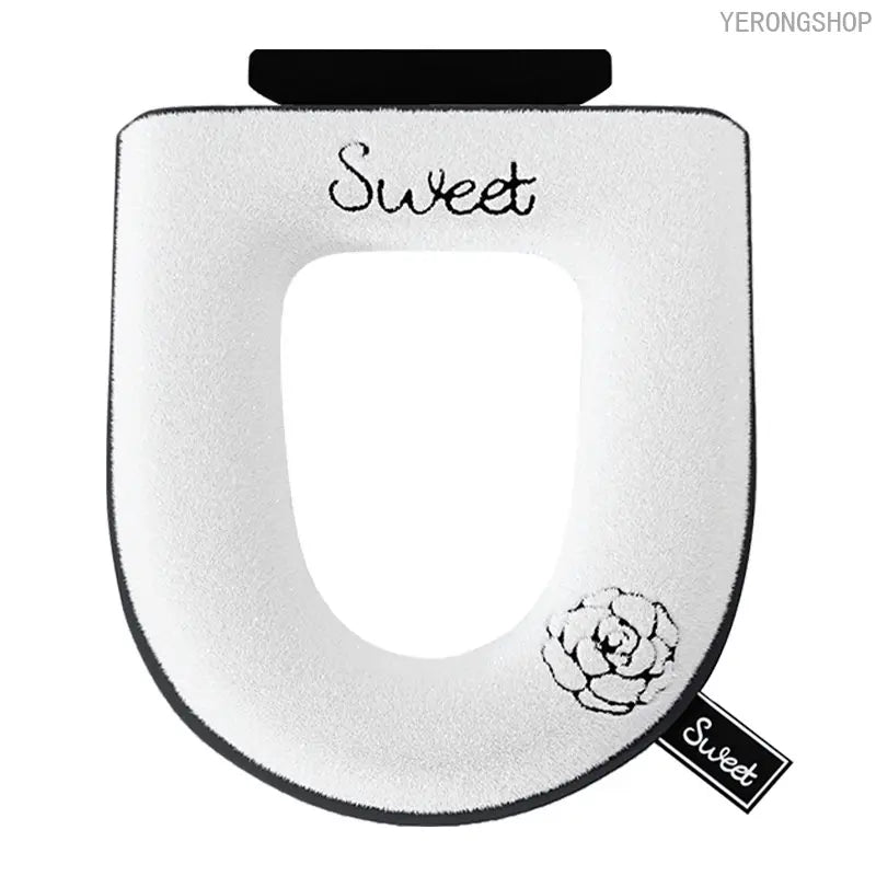 Chic Zipper Toilet Seat Cushion, Waterproof All Season Universal Toilet Pad, Soft Comfortable Household Bathroom Accessories, Easy Install & Washable Toilet Seat Cover, Practical Home Supplies for Daily Bathroom Use