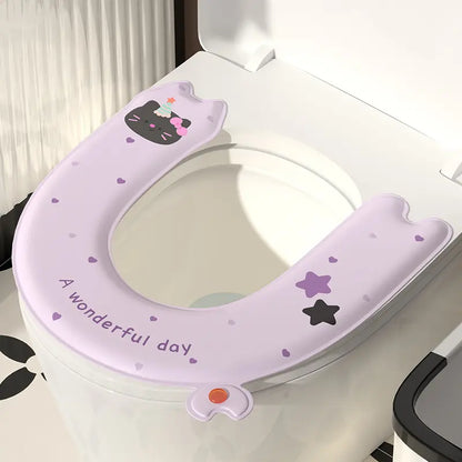 New Fragrance Toilet Seat Pad, All-Seasons Universal Fit, Home Use Sticky Waterproof No-Wash Toilet Cover, Convenient and Hygienic