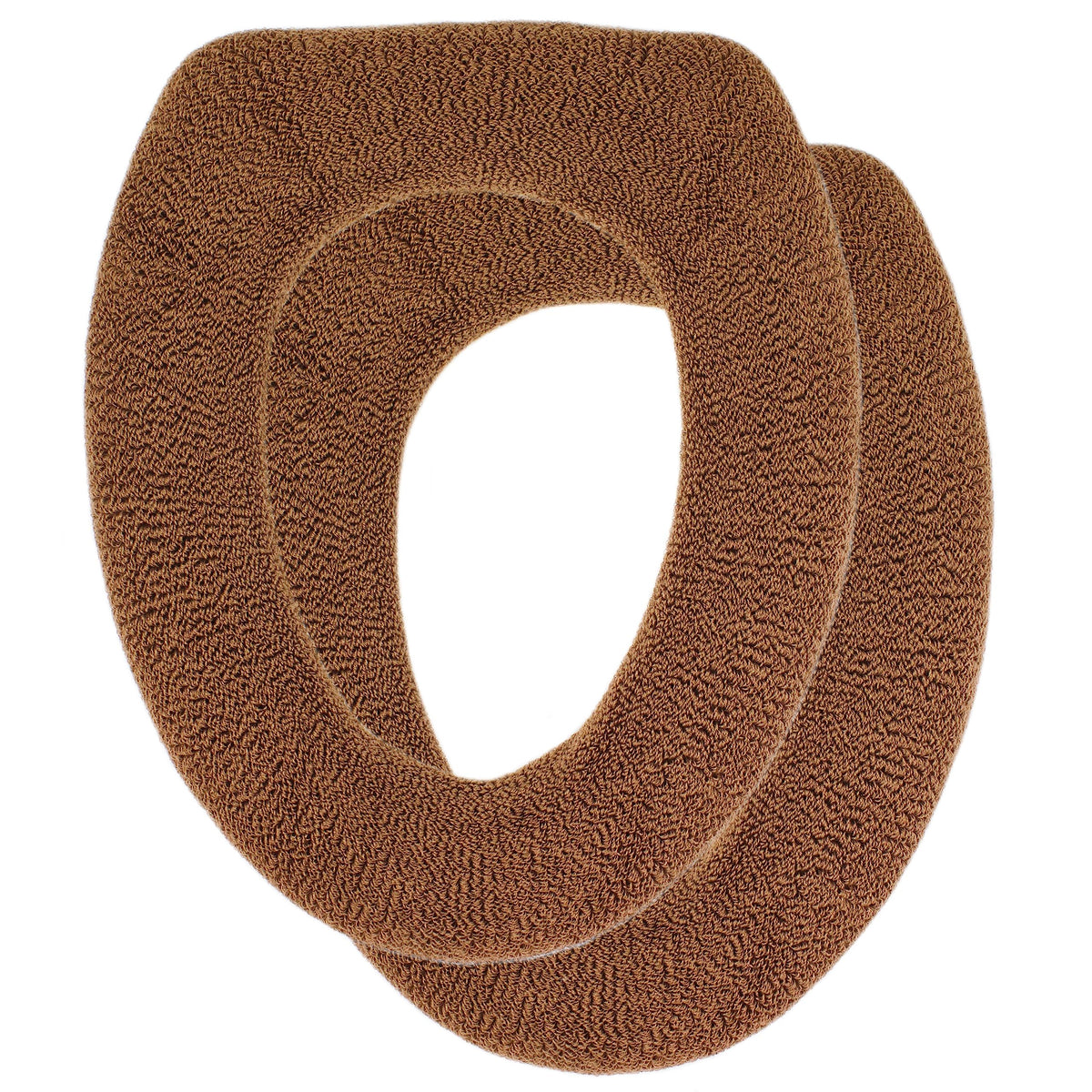 Soft Toilet Seat Cover - Plush, Thick Fabric Toilet Seat Warmer for Round & Elongated 14x18" Toilet Seats - Reusable, Machine-Washable, Easy-Install - Gift-Ready Packaging - Infinity Blue