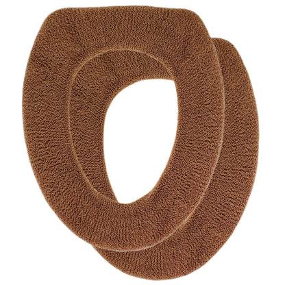Soft Toilet Seat Cover - Plush, Thick Fabric Toilet Seat Warmer for Round & Elongated 14x18" Toilet Seats - Reusable, Machine-Washable, Easy-Install - Gift-Ready Packaging - Infinity Blue