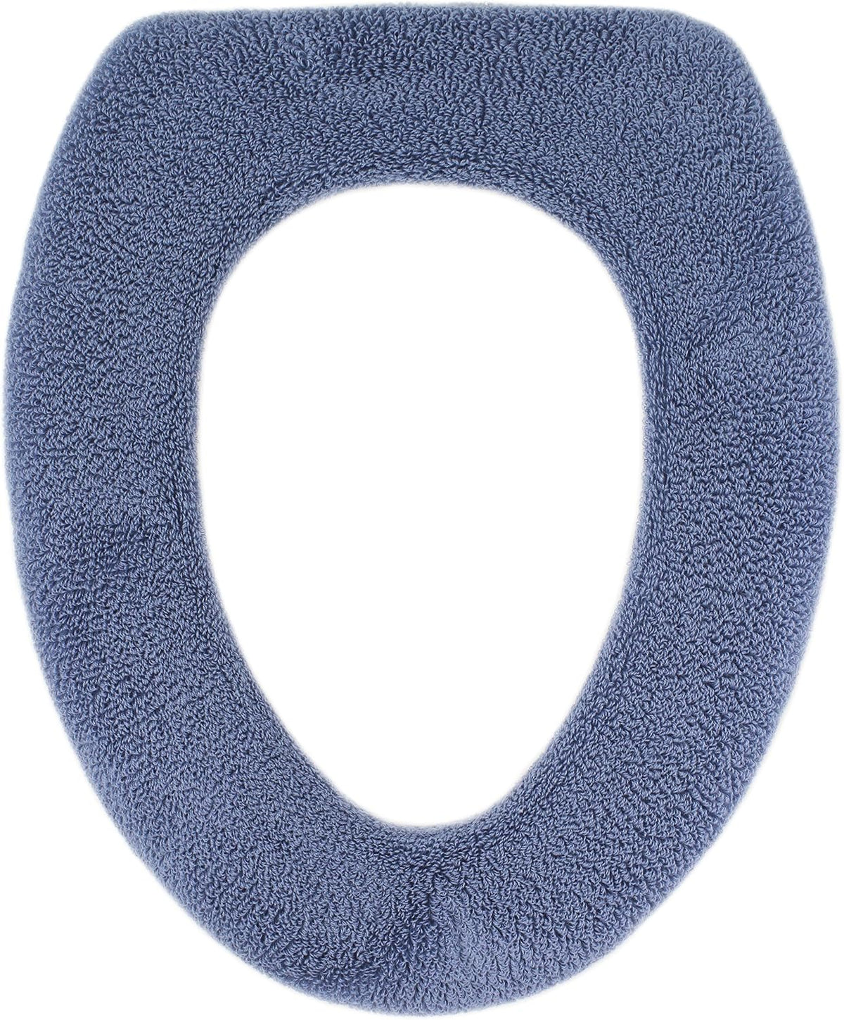 Soft Toilet Seat Cover - Plush, Thick Fabric Toilet Seat Warmer for Round & Elongated 14x18" Toilet Seats - Reusable, Machine-Washable, Easy-Install - Gift-Ready Packaging - Infinity Blue