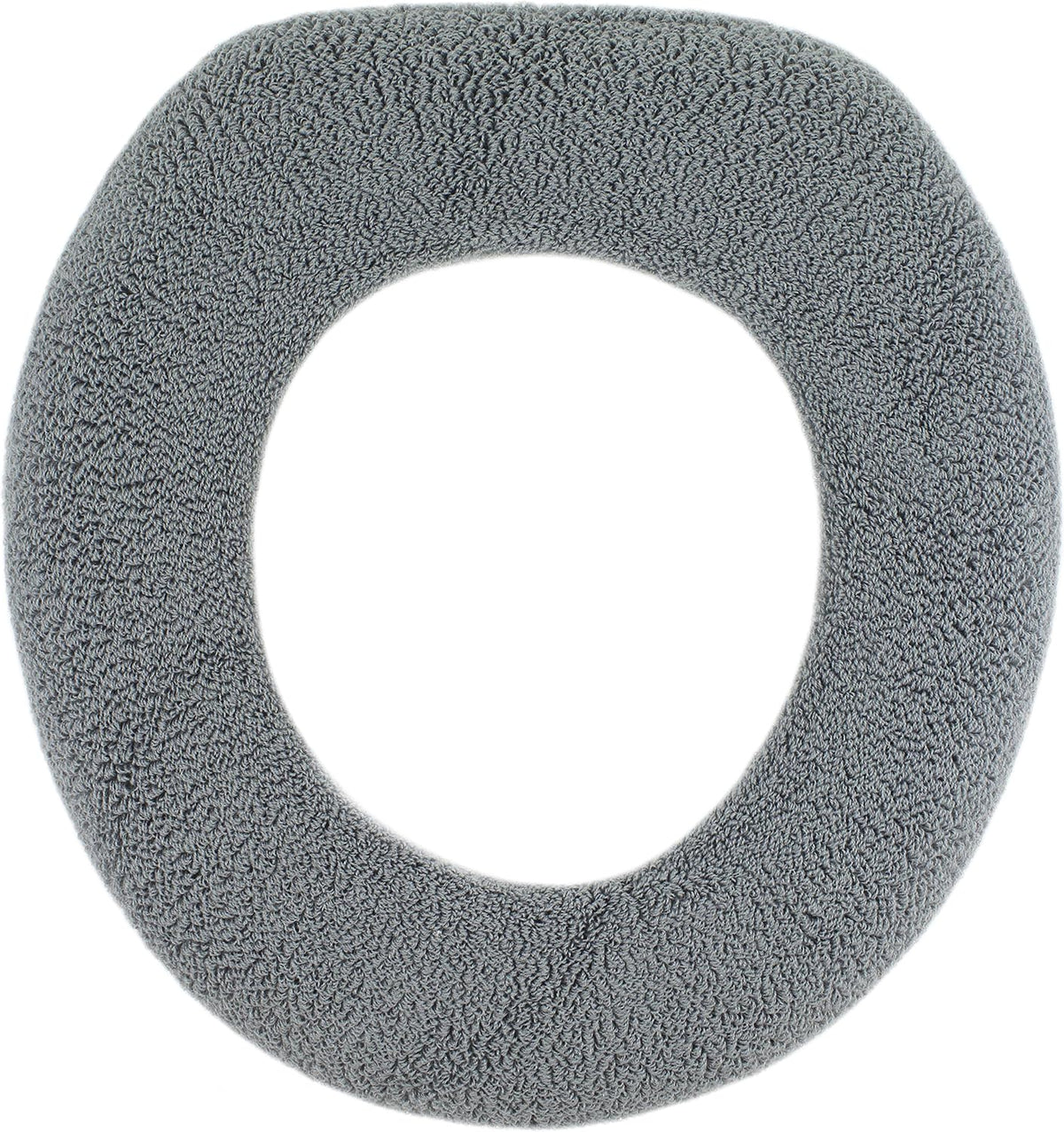 Soft Toilet Seat Cover - Plush & Thick Fabric Toilet Seat Warmer for Round & Elongated 14x18" Toilet Seats - Reusable, Machine-Washable, Easy-Install - Gift-Ready Packaging - Frost Gray