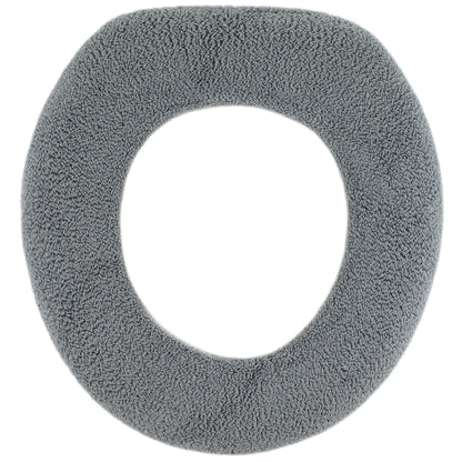 Soft Toilet Seat Cover - Plush, Thick Fabric Toilet Seat Warmer for Round & Elongated 14x18" Toilet Seats - Reusable, Machine-Washable, Easy-Install - Gift-Ready Packaging - Infinity Blue
