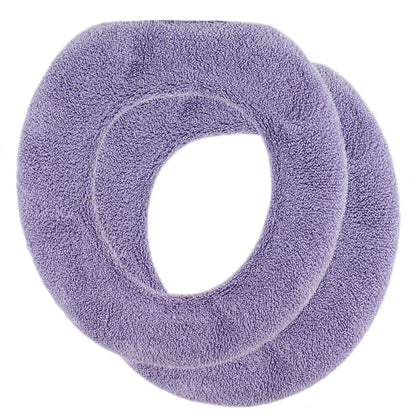Soft Toilet Seat Cover - Plush, Thick Fabric Toilet Seat Warmer for Round & Elongated 14x18" Toilet Seats - Reusable, Machine-Washable, Easy-Install - Gift-Ready Packaging - Infinity Blue