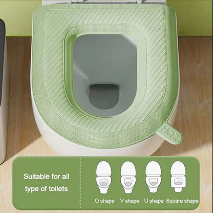 Waterproof Toilet Seat Cushion, 2024 New Cover Pads, Reusable EVA Padded Seat, Washable for Home Hotel (Pink+Gray)