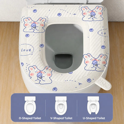 3-Pack Universal Toilet Seat Cushion, Soft Eva Padded, Waterproof, Easy Clean, Fits Most O/v/u Shape Toilets, Bathroom Seat Pad, Toilet Seat Covers for Bathroom