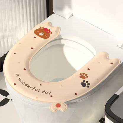 New Fragrance Toilet Seat Pad, All-Seasons Universal Fit, Home Use Sticky Waterproof No-Wash Toilet Cover, Convenient and Hygienic