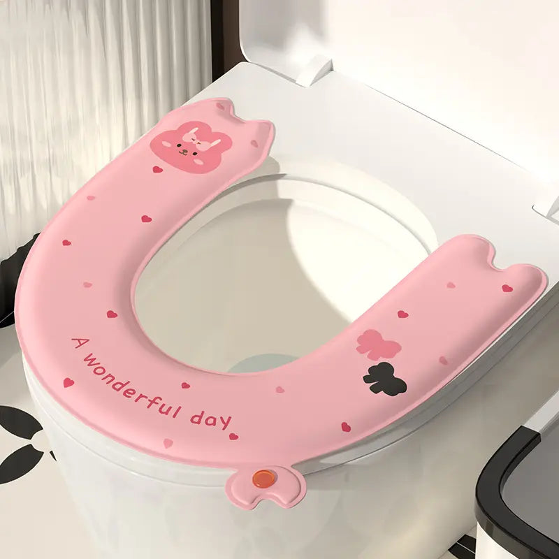 New Fragrance Toilet Seat Pad, All-Seasons Universal Fit, Home Use Sticky Waterproof No-Wash Toilet Cover, Convenient and Hygienic