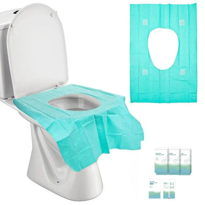 30 Packs Tear-Free Toilet Seat Covers Disposable for Adults and Kids, 16x24 Inch Waterproof Non-Slip Disposable Toilet Seat Cover for Travel, Public Toilet, Outdoors (Individual Package)