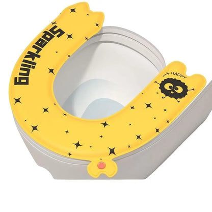 Waterproof Toilet Seat Cover, No Flush Needed, Warm Scented, Year-Round Adhesive Pad, Home Use, Toilet Seat Covers For Bathroom, Comfortable and Convenient